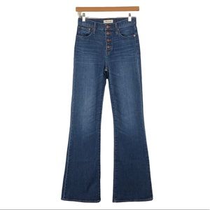 Madewell Flea Market Flare Jeans 25 Button Front Bell Bottoms